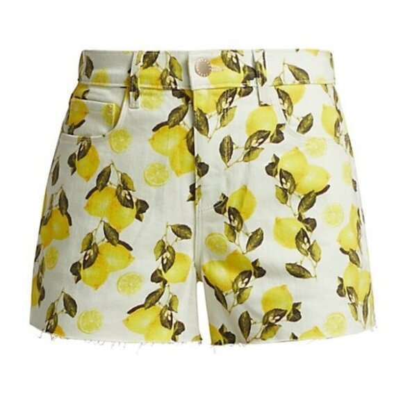 L'AGENCE Audrey Mid-Rise Lemon Shorts - Picture 16 of 16